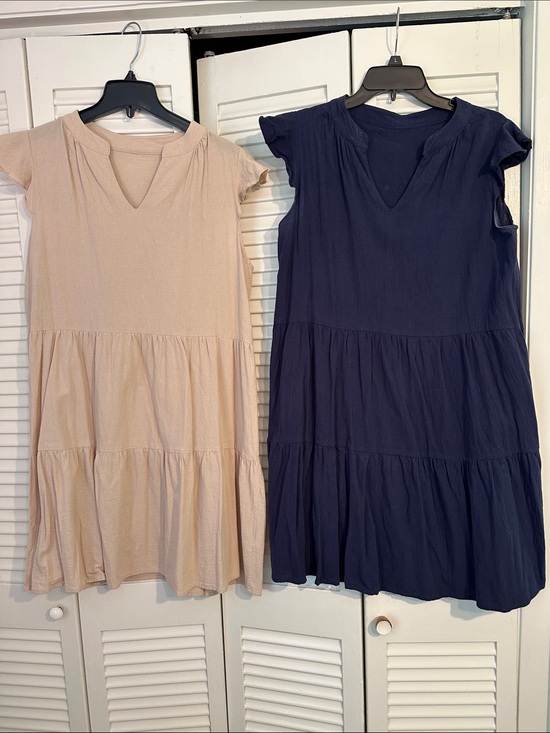 Dresses & Skirts - Navy and Kahki Summer gauze dresses size large